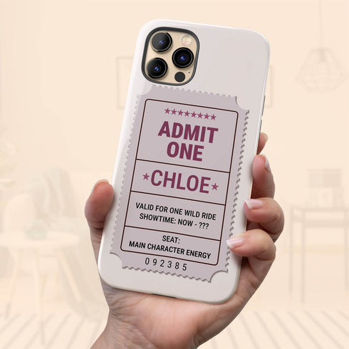 Personalized Admit One Ticket Chaos Pass iPhone Case